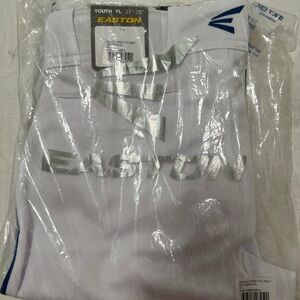 Easton Youth Large Silver and White Baseball Pants